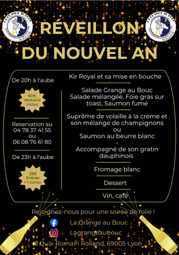 Réveillon 2025 Lyon